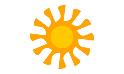 simple sun logo icon vector