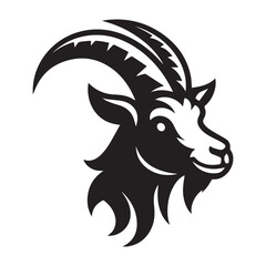head goat front view drawing art logo design inspiration