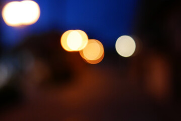 夜の街の光　ボケ　輝く　照明　グラデーション　アブストラクト
