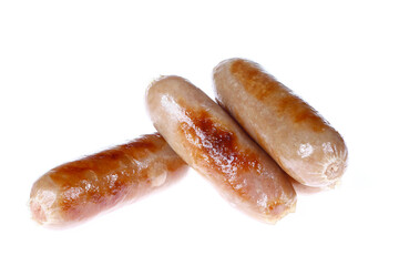 Sausages, isolated on a white background
