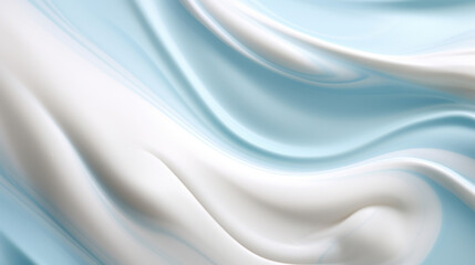 Fototapeta premium White and Blue fluid art dynamics. AI generated.