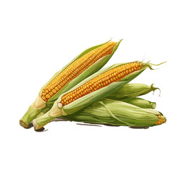 Corn hand drawn vector graphic asset vector