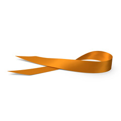 A realistic 3D ribbon PNG in white to raise awareness about cancer and promote its prevention, detection and treatment, an iconic ribbon of World Cancer Day and a symbol of breast cancer awareness