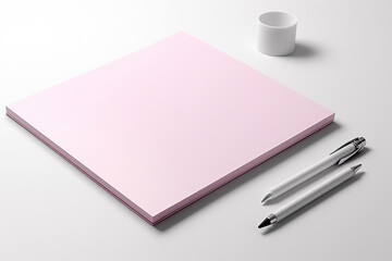 Blank Stationery Set Mockup created with Generative AI