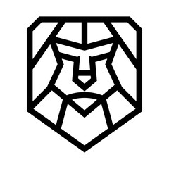 Lion Head Vector Logo Design Template