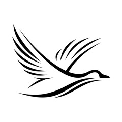 Mallard Duck Vector Logo Design Template