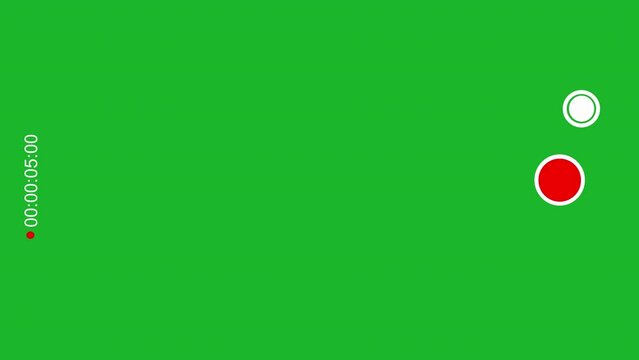 Overlay recording screen on chrome key. Smartphone camera screen during video shooting on a black background.