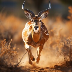 photo of a graceful and agile gazelle. Generative AI