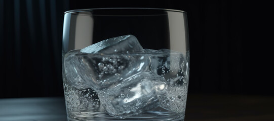 glass filled with ice cubes, cold, frozen 20