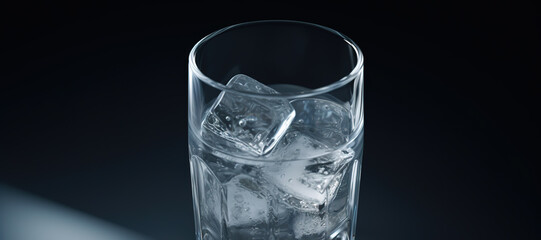 glass filled with ice cubes, cold, frozen 13