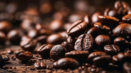 コーヒー豆, Generative AI - obrazy, fototapety, plakaty