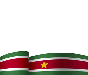 Fototapeta premium Suriname flag element design national independence day banner ribbon png 