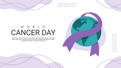 vector world cancer day banner template