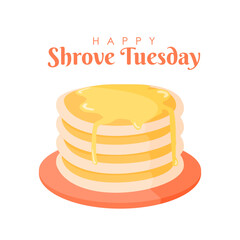 vector shrove tuesday greeting card design