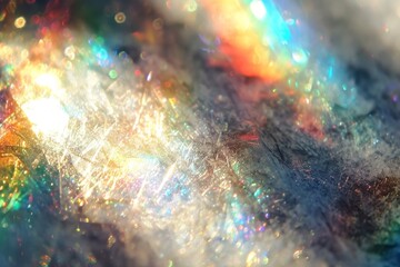 背景 テクスチャ プリズム ライト レインボー オーバーレイ 陽光 光 キラキラ, Generative AI