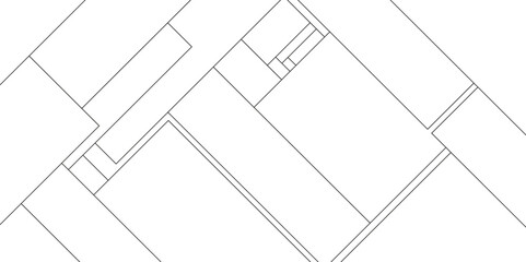 White geometric tech and business background with geometric lines, Paper geometric composition with abstract lines, Mock-ups paper isolated on white background, Industrial construction design.