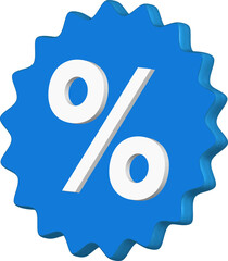 Price tag. 3D Isometric tag sign. Percentage isometric tag retail special offer 3d icon vector illustration.