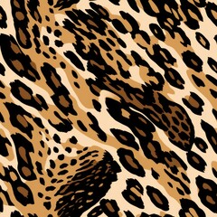 Leopard print pattern for fashion and home decor, perfect for adding a wild touch to any product or interior. Leopard spots texture for textiles and wallpapers