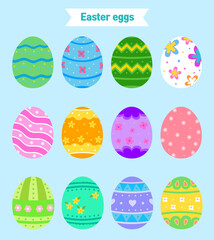 a colorful collection of Easter eggs