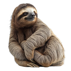 Sloth isolated white background