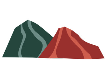 Mountain Illustration, Cute Mountain, Hill