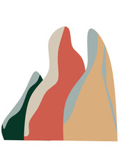 Mountain Illustration, Cute Mountain, Hill