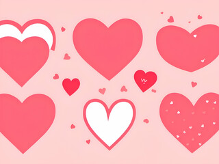 seamless background with valentine heart, ai generative