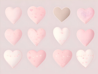 seamless background with valentine heart, ai generative