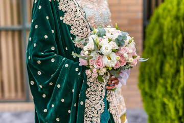 Indian bride's traditional wedding outfit