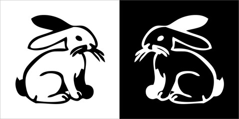 Illustration vector graphics of rabbit icon