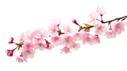 Peach blossom isolated on transparent background. PNG