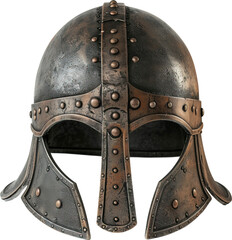 Warrior helmet isolated on transparent background. PNG