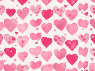 seamless background with valentine heart, ai generative 