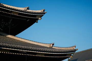 A View of Higashi Hongan-ji Temple in Kyoto, Japan