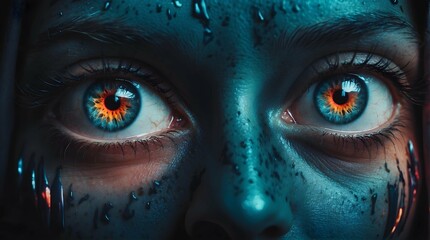 Beautiful Eyes and the Allure of Evil - Sinister Beauty - obrazy, fototapety, plakaty
