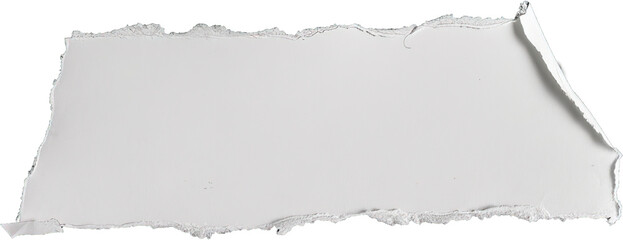 Fototapeta premium Torn paper sheet isolated on transparent background. PNG