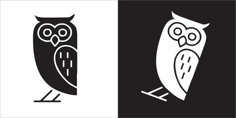 Illustration vector graphics of owl icon