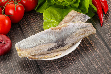 Herring fillet in the oil