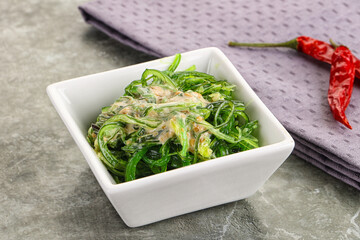 Japanese traditional chuka salad with sesame