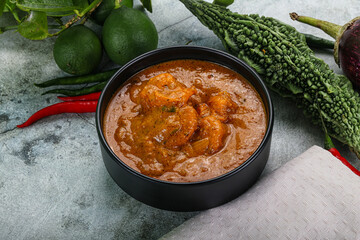 Indian cuisine - Masala with prawn