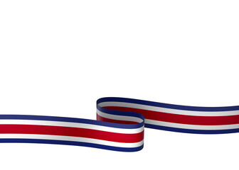 Costa Rica flag element design national independence day banner ribbon png
