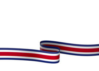 Costa Rica flag element design national independence day banner ribbon png