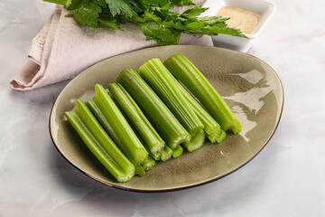 Vegan cuisine - dietary celery cticks