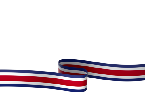 Costa Rica flag element design national independence day banner ribbon png