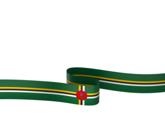 Dominica flag element design national independence day banner ribbon png
