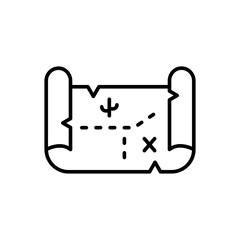 Sand map outline icons, minimalist vector illustration ,simple transparent graphic element .Isolated on white background