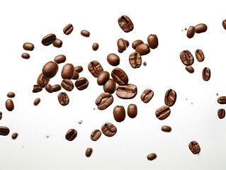 Obraz premium Coffee beans on transparent background. PNG