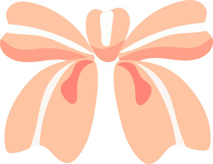 Valentine card and cute leaf heart elements Flat style illustration. Hand drawn.