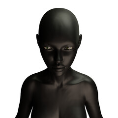 3d rendering woman afro from african style 