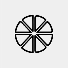 lemon icon vector illustration isolated on white